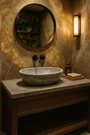 waschbecken - Grey Marble Bowl | Waschbecken