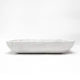 Kentro White Thunder Curved | Marmor Waschbecken – Ansicht 1