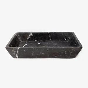 waschbecken - Kentro Black Thunder Edged | Marmor Waschbecken