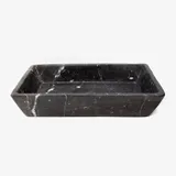 Kentro Black Thunder Edged | Marmor Waschbecken – Ansicht 1