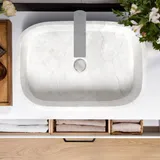 Kentro White Thunder Curved | Marmor Waschbecken – Ansicht 3
