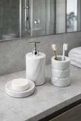 Accessoires | Marmor Seifenspender Set "Exquisite" – Ansicht 1