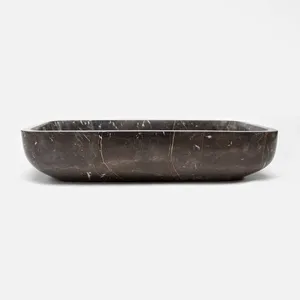waschbecken - Kentro Black Thunder Curved | Mamor Waschbecken